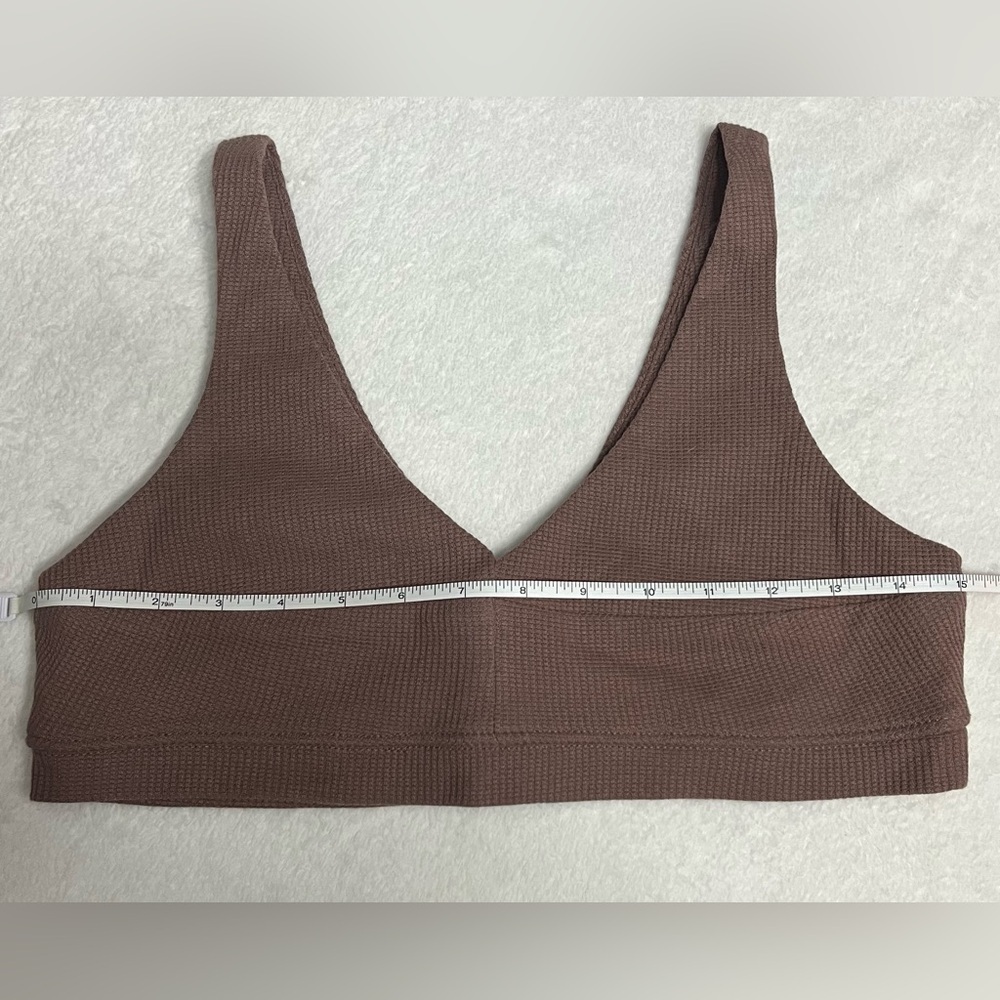 Princess Polly size 8 knit textured V-neck Mauve Pullover bralette Y2K boho - Picture 8 of 9